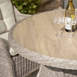 Karla 4 Seat Rattan Dining Set with Parasol by Atkin And Thyme - thumbnail 3