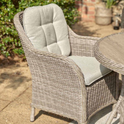 Karla 4 Seat Rattan Dining Set with Parasol by Atkin And Thyme - thumbnail 5