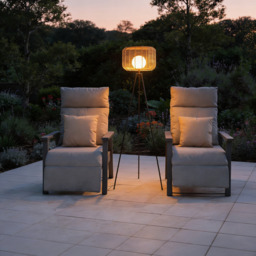 Toscana Rechargeable Rattan Floor Lamp 1.5M