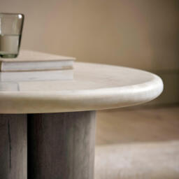 Column Marble Coffee Table by Atkin And Thyme, H43 x W82 x D82 cm - thumbnail 2