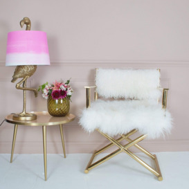 Brass Flamingo Table Lamp - Ombre Shade - thumbnail 3