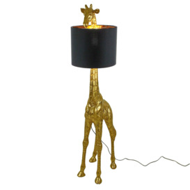 Gisella Giraffe Floor Lamp - Black Shade - thumbnail 2