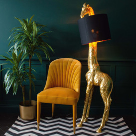 Gisella Giraffe Floor Lamp - Black Shade
