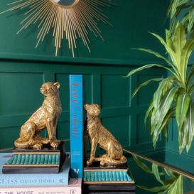 Turquoise Jewel Leopard Bookends - thumbnail 1