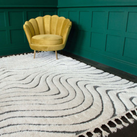 Sumptuously Soft Moroccan Inspired Wave Rug - thumbnail 2