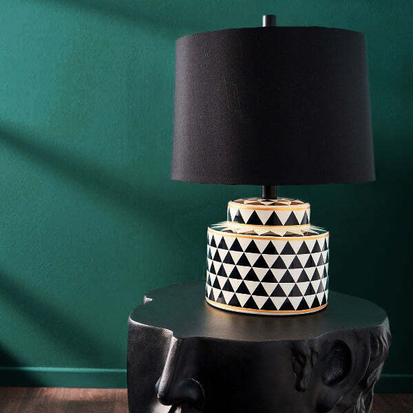 Donna Monochrome Table Lamp with Black Shade - image 1