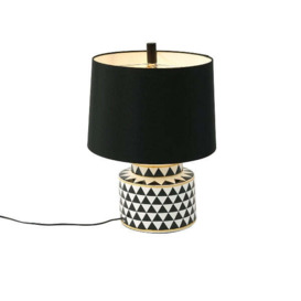 Donna Monochrome Table Lamp with Black Shade - thumbnail 2