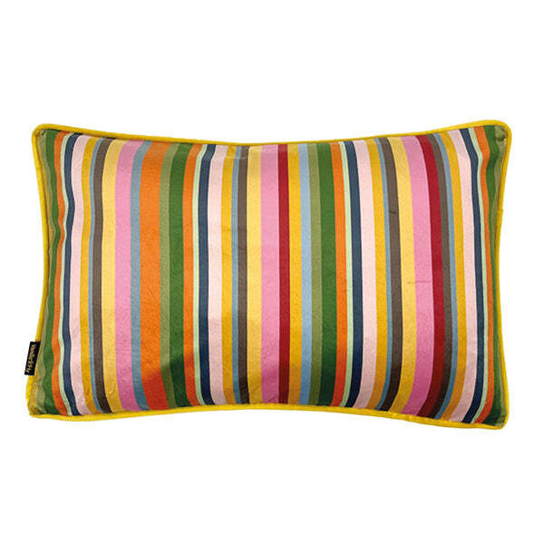 Luxe Multicoloured Bolster Velvet Cushion - image 1