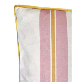 Pink Creme Bolster Velvet Cushion - thumbnail 3