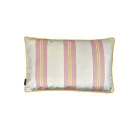 Pink Creme Bolster Velvet Cushion - thumbnail 2