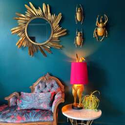Cheeky Hiding Hare Table Lamp - Hot Pink Shade - thumbnail 3