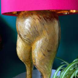 Cheeky Hiding Hare Table Lamp - Hot Pink Shade - thumbnail 5