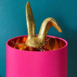 Cheeky Hiding Hare Table Lamp - Hot Pink Shade - thumbnail 6