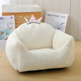 Living And Home White Soft Cushioned Crown Pet Bed Cat Dog Sofa