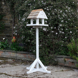 Buttercup Farm Framlingham Traditional English - Haslemere Freestanding Bird Table And Bird House Combination With Shingle Roof And Stand