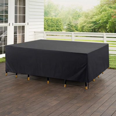 H&O Direct Outdoor Patio Waterproof Furniture Cover 420D Oxford Fabric 320 X 320 X 81Cm