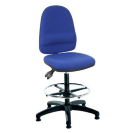 Mist 2 Draughtsman Chair - Blue Fabric