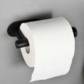 Living And Home Black Toilet Paper Holder Rustproof Wall Mounted For Bathroom