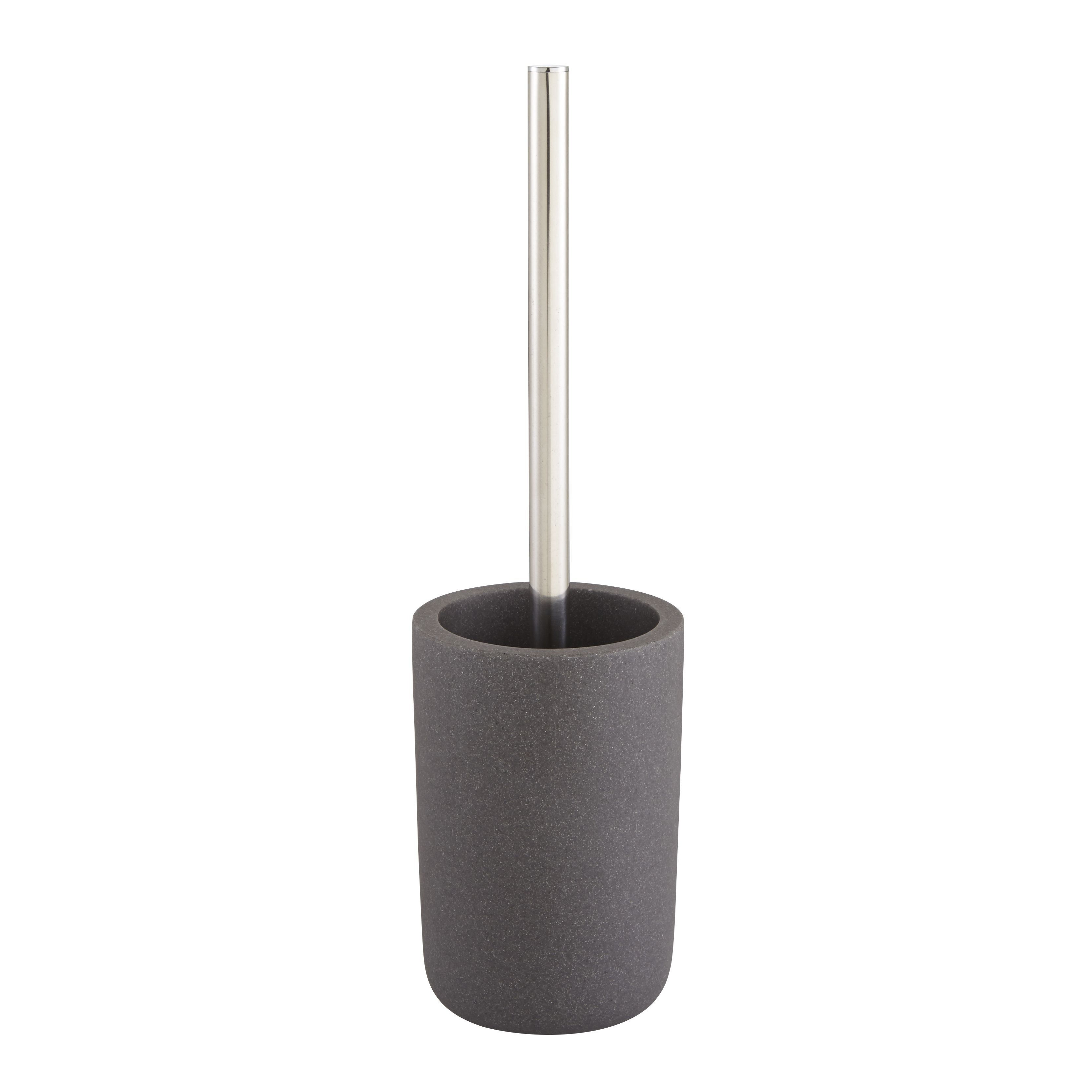 Cooke & Lewis Jubba Silver Effect Toilet Brush & Holder
