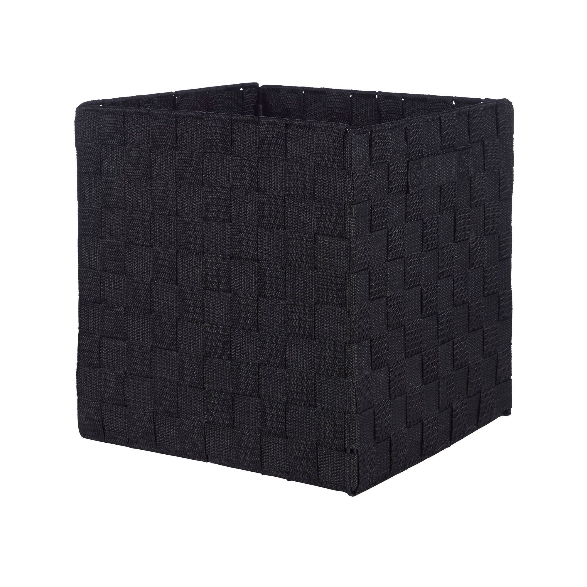 Form Black Non-Woven Fabric & Polyester (Pes) Storage Basket (H)310mm (W)310mm