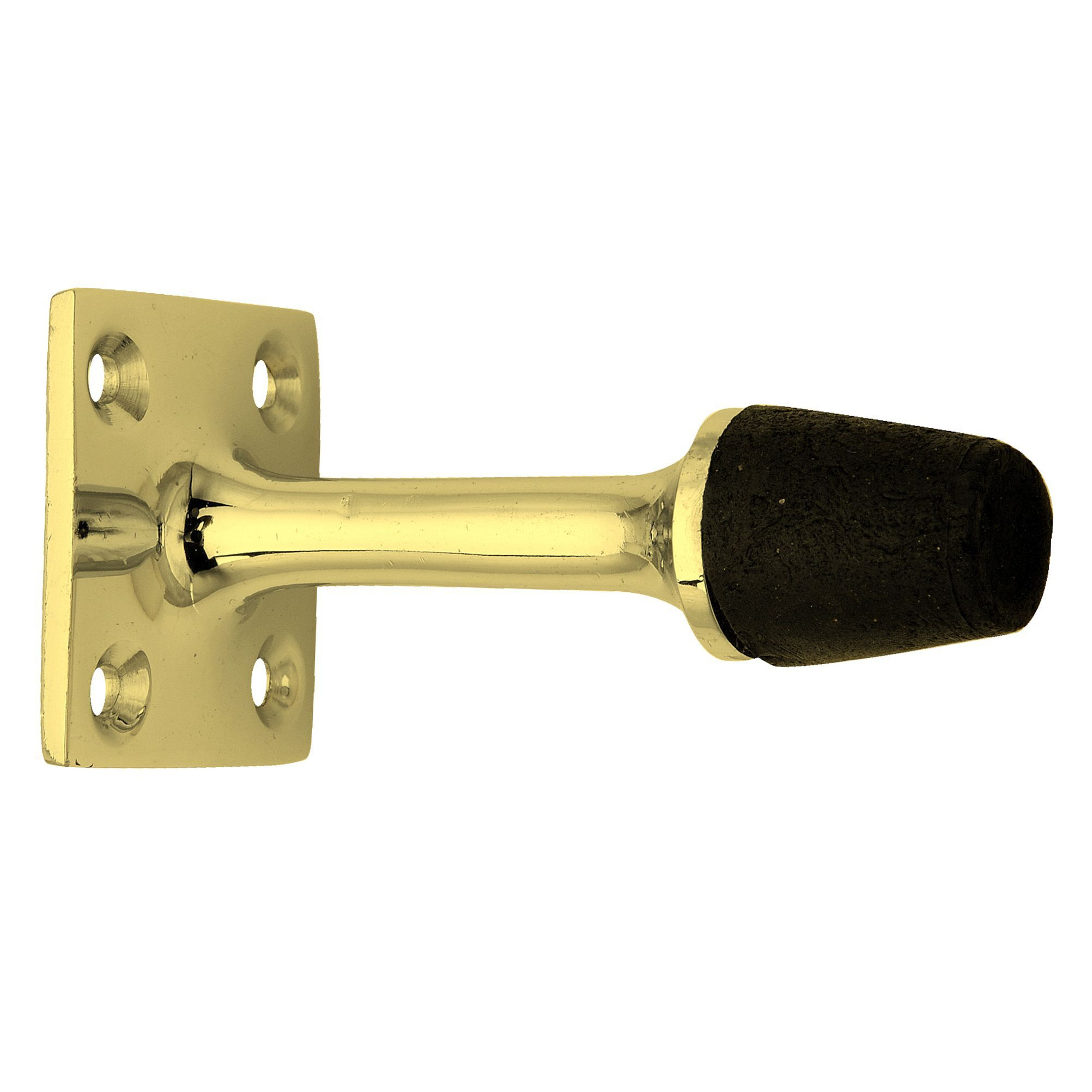 Polished Brass Effect Brass Wall-Mounted Door Stop