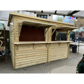 Churnet Valley Garden Furniture Ltd 3.6M X 2.4M Grenwich Chalet - Timber - L280 X W390 X H262 Cm - Minimal Assembly Required