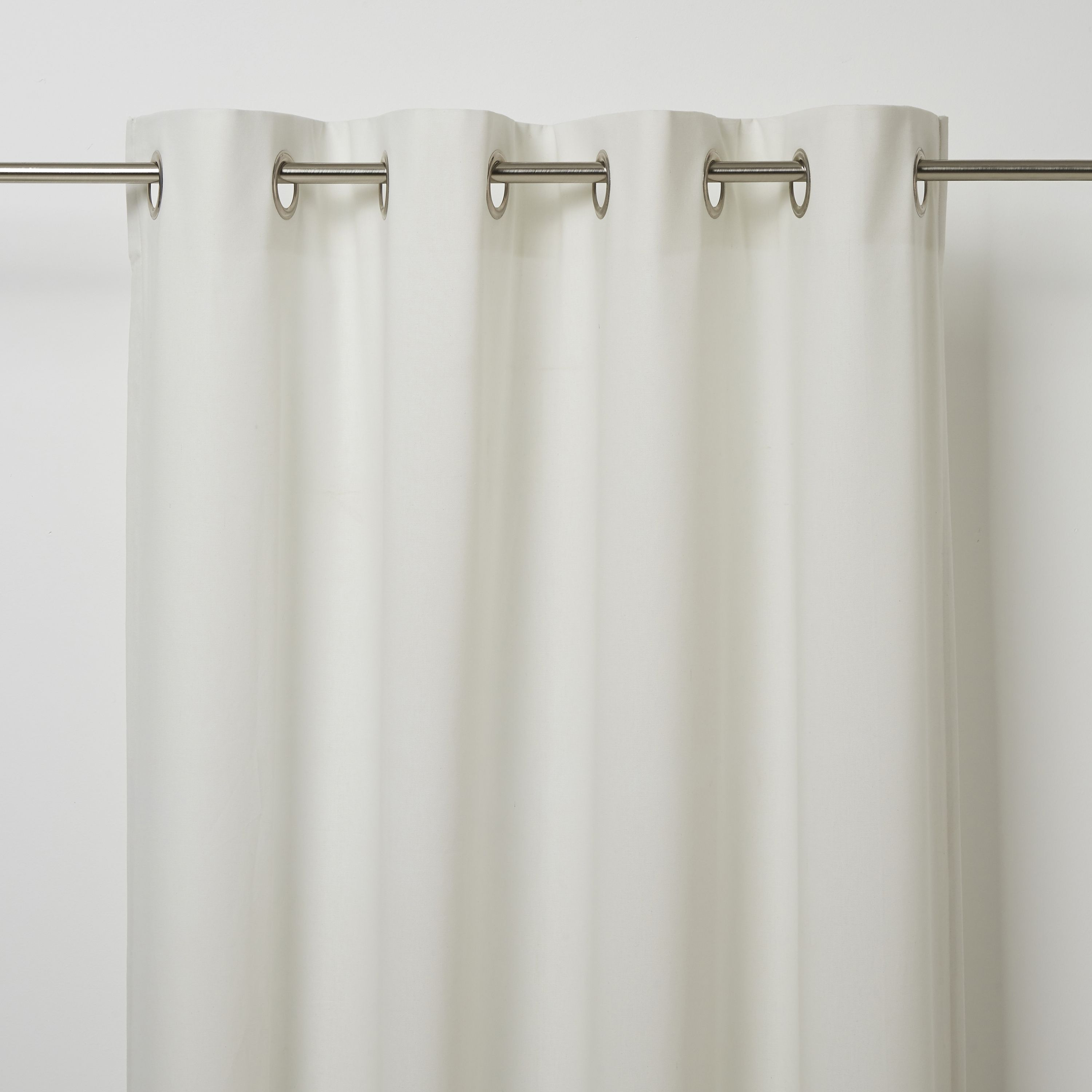 GoodHome Hiva Ivory Plain Unlined Eyelet Curtain (W)167Cm (L)183Cm, Single