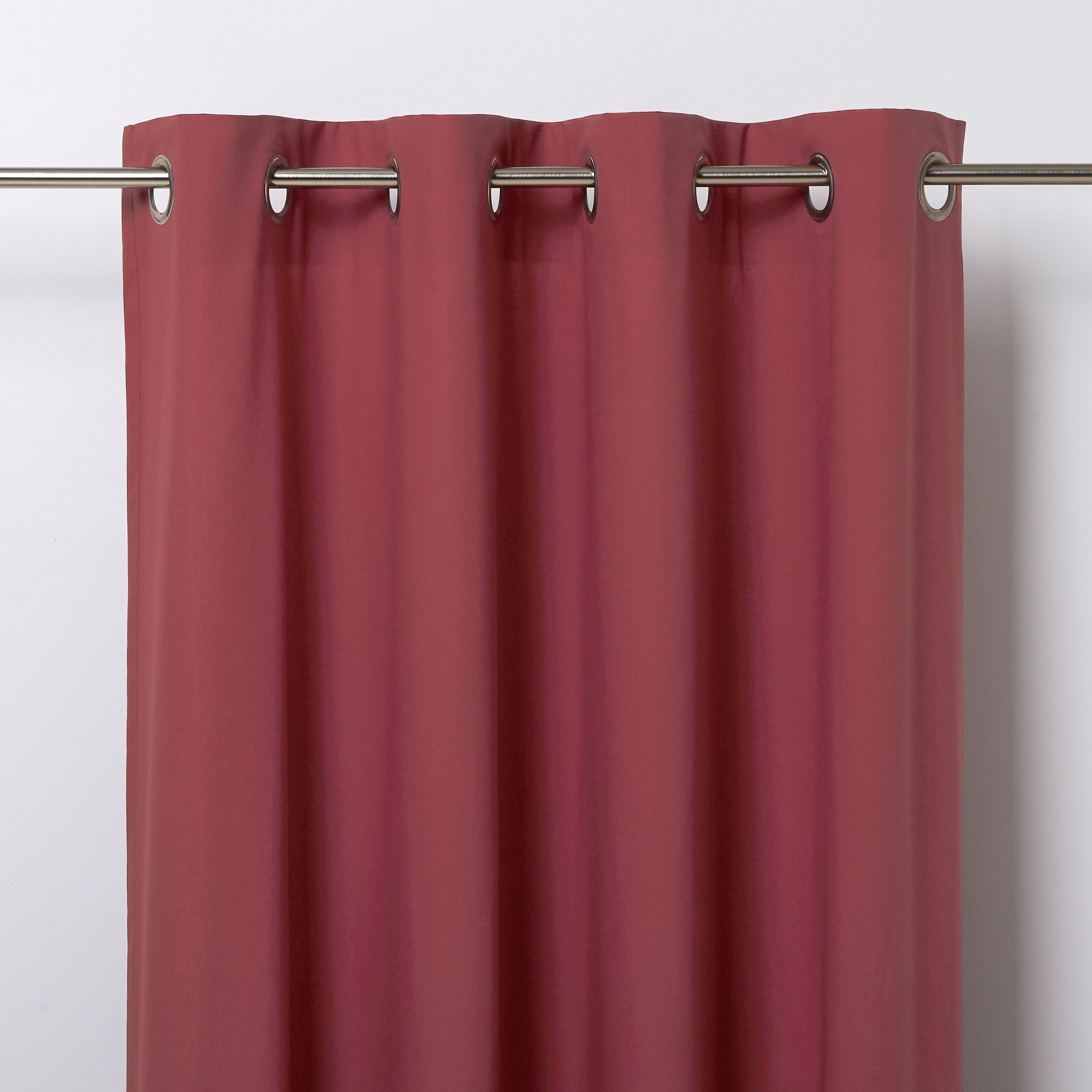 GoodHome Hiva Red Plain Unlined Eyelet Curtain (W)167Cm (L)228Cm, Single