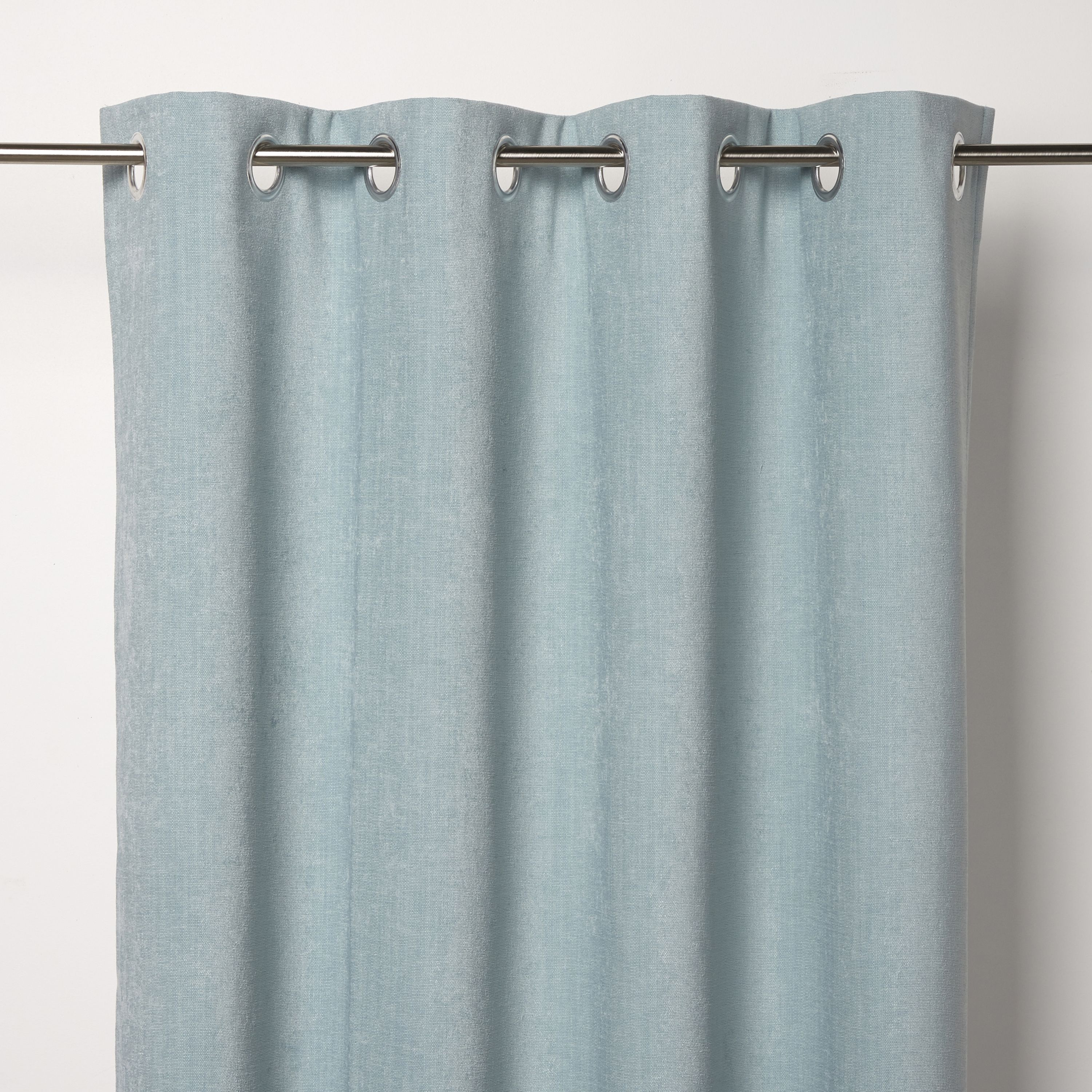 GoodHome Pahea Blue Green Chenille Unlined Eyelet Curtain (W)117Cm (L)137Cm, Single