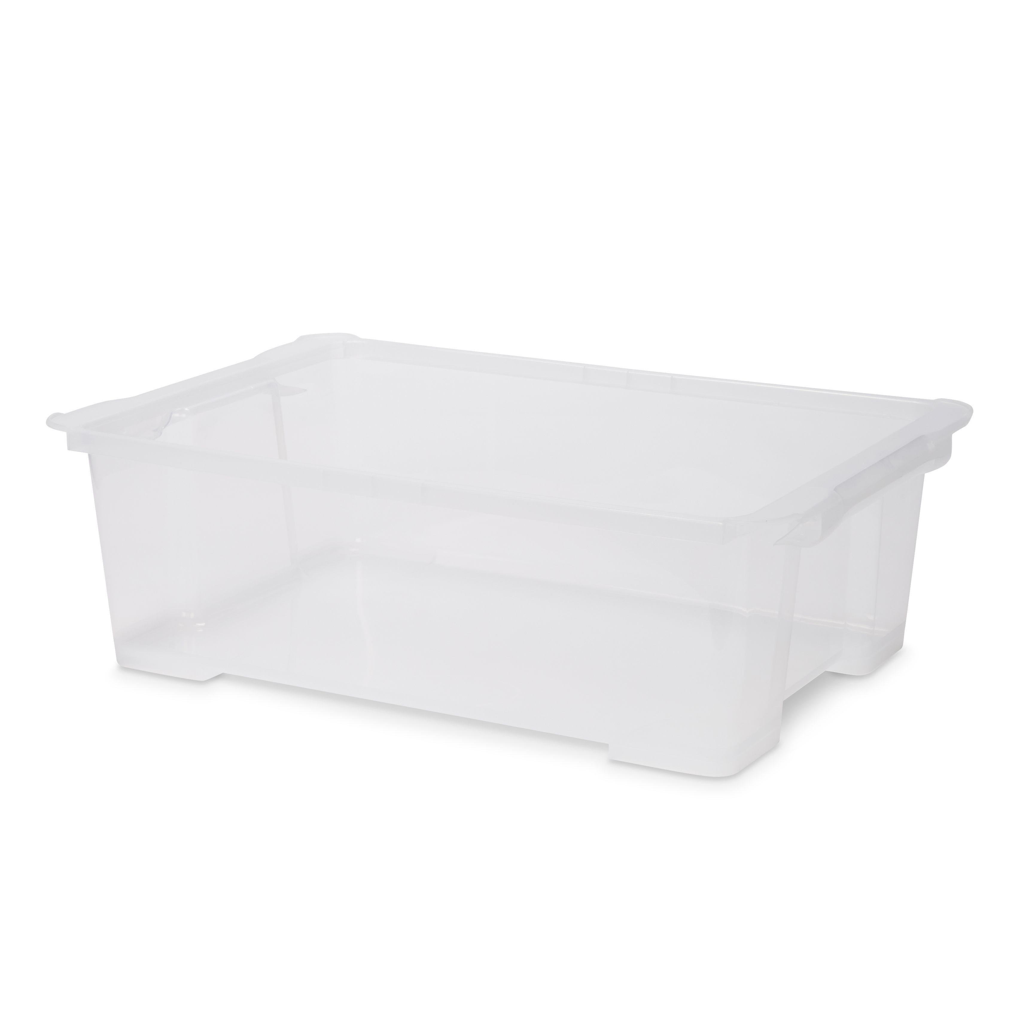 Form Kaze Medium Duty Clear 29L Plastic Stackable Storage Box, Pack Of 3