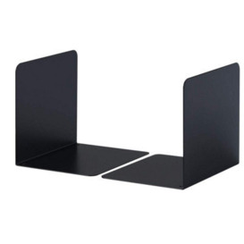 Durable Premium Heavy Duty Small Metal Shelf Bookends - 2 Pack - Black