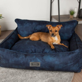 Berkfield Scruffs & Tramps Dog Bed Kensington Size L 90X70 Cm Navy