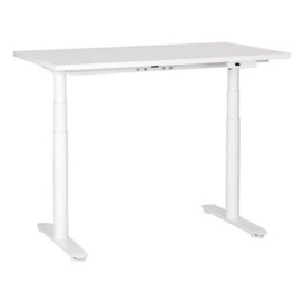 Beliani Electric Adjustable Standing Desk 120 X 72 Cm White Destinas