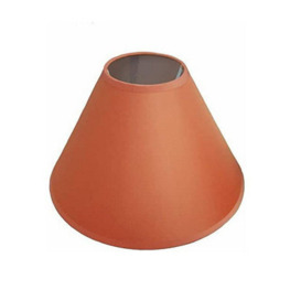 "12"" Luxury Cotton Textured Fabric Coolie Light Shade Purpose Table Floor Ceiling Practical & Eye Caring Lampshade Terracotta"