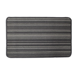 Grey Stripe Door Mat, 75Cm X 44Cm