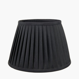 Pacific Lifestyle 35Cm Black Poly Cotton Pleat Lampshade Empire Pleated Table Lamp Shade