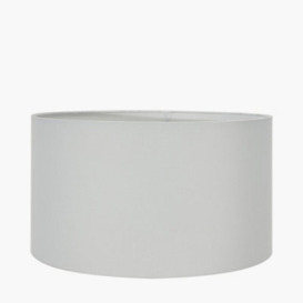 Pacific Lifestyle 40Cm White Drum Table Lamp Shade Ivory Poly Cotton Cylinder Floor Lampshade