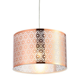 Inlight Hyperion Copper Effect Laser Cut Light Shade (D)35Cm