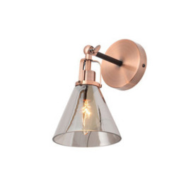 Inlight Dafyd Cone Antique Copper Effect Wall Light