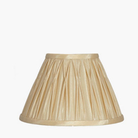 Pacific Lifestyle 50Cm Gold Pleat Floor Lampshade Empire Champagne Polysilk Pinch Pleat Table Lamp Shade