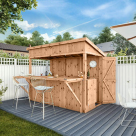 Mercia 9X4 Ft With Single Door Pent Wooden Garden Bar