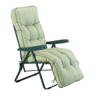 Glendale Garden & Leisure Glendale Green Relaxer - Cotswold Stripe