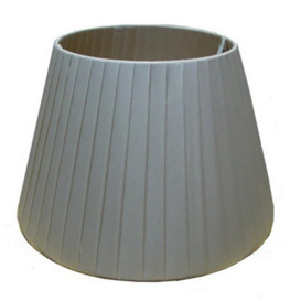 "K Living 12"" Satin Finish Pleated Light Shade Ceiling Table Lampshade Ivory"