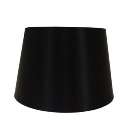 "K Living 14"" Satin Drum Ceiling Table Lamp Shade - Black"