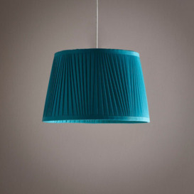 "K Living 12"" Shantung Pleat Light Shade Ceiling Table Lampshade Teal"
