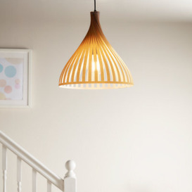 GoodHome Crozon Mustard Pendant Ceiling Light, (Dia)380mm