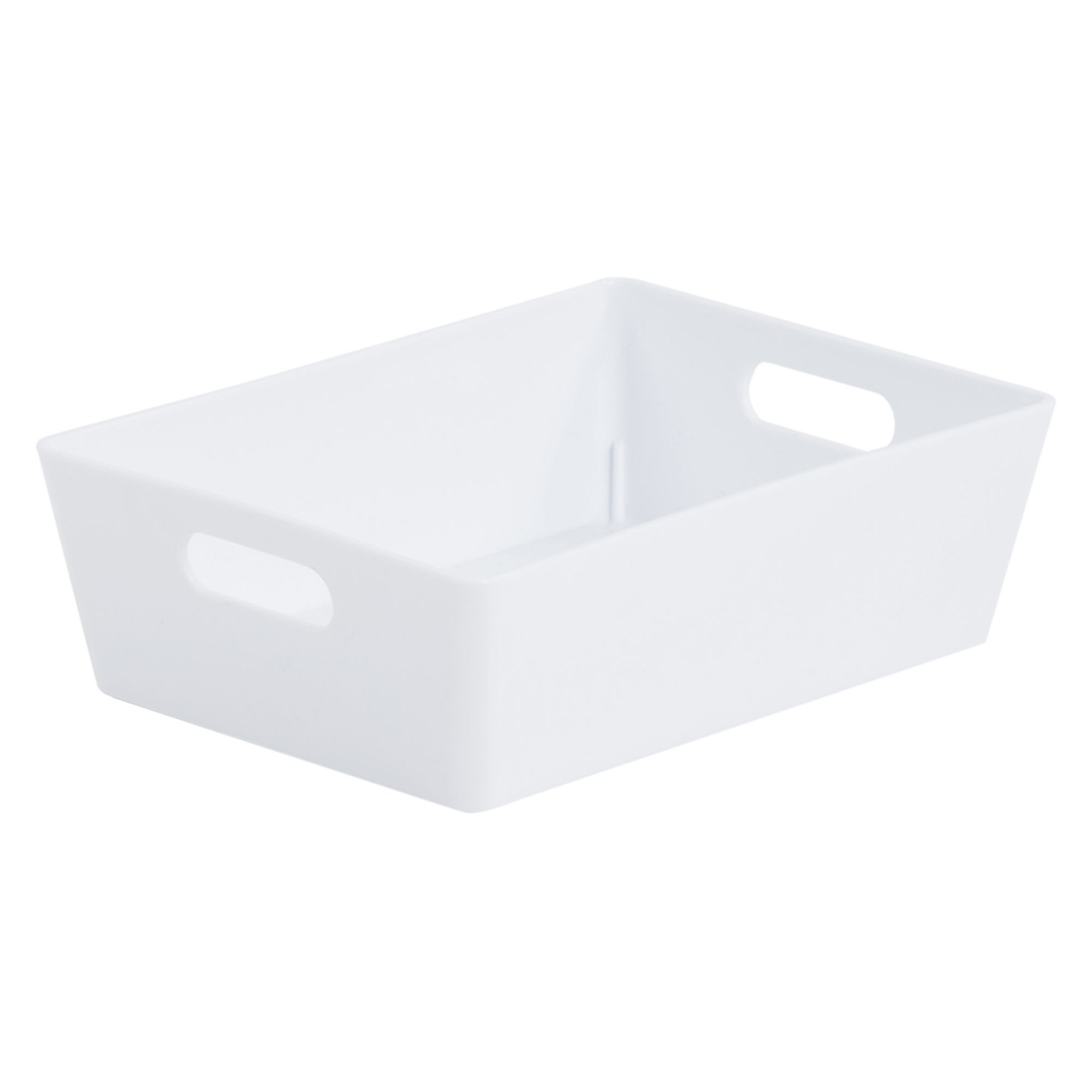Wham Studio 3.01 High Polished Finish White 0.77L Plastic Nestable Storage Basket (H)50mm (W)120mm