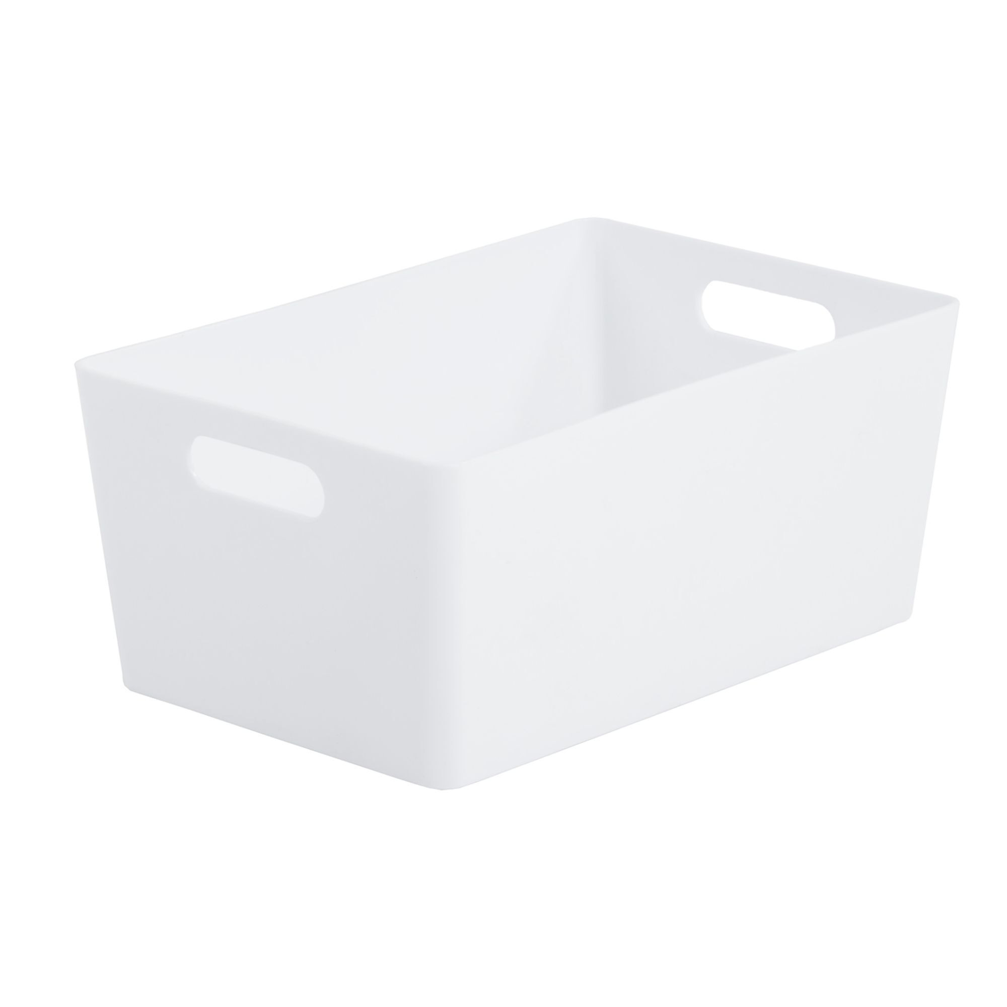 Wham Studio 4.02 High Polished Finish White 3.9L Plastic Nestable Storage Basket (H)110mm (W)170mm