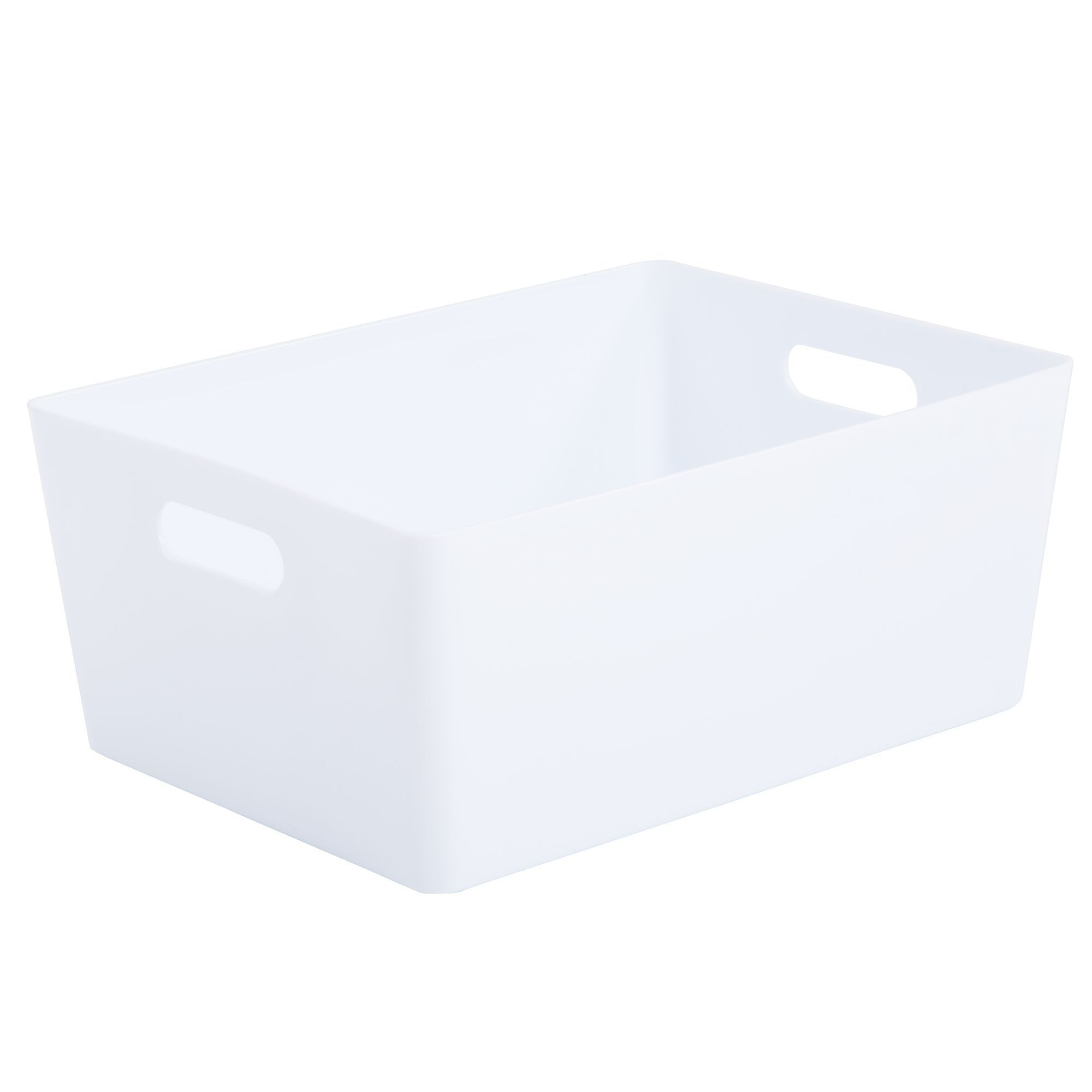 Wham Studio 5.02 High Polished Finish White 11.5L Plastic Nestable Storage Basket (H)150mm (W)260mm