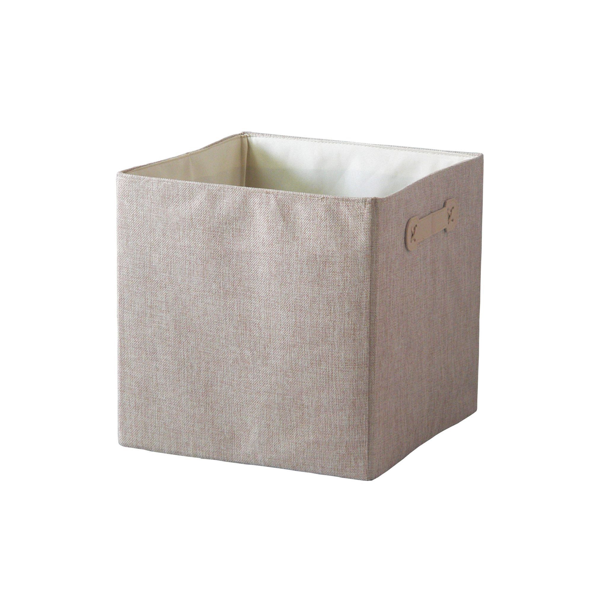 Form Matt Beige 29L Fabric Foldable Storage Basket (H)310mm (W)310mm